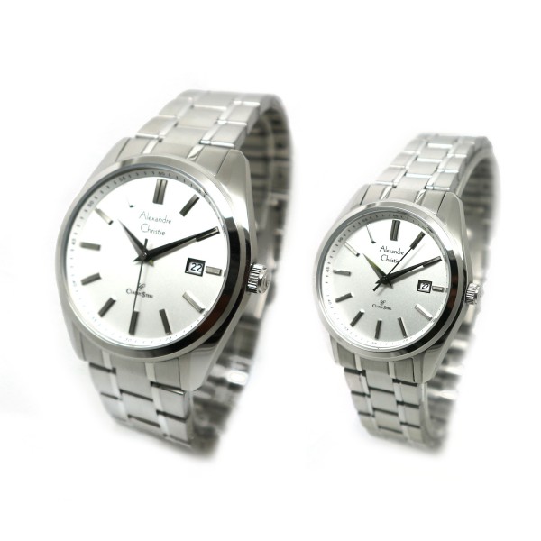 Alexandre Christie AC 8514 Silver White Couple